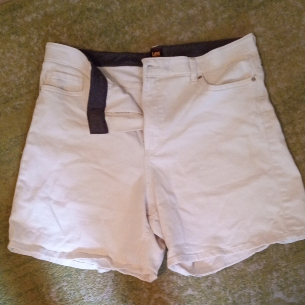 Lee Cream Denim Shorts